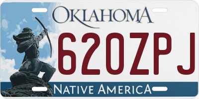 OK license plate 620ZPJ
