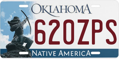 OK license plate 620ZPS