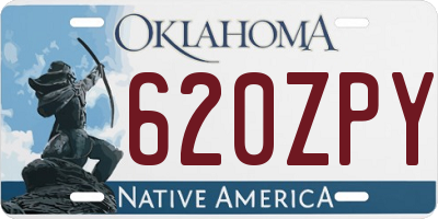 OK license plate 620ZPY