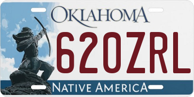 OK license plate 620ZRL