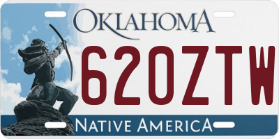 OK license plate 620ZTW