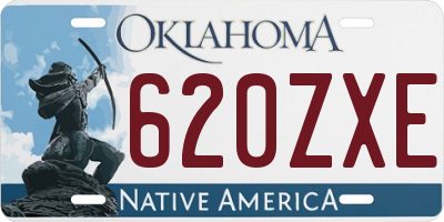 OK license plate 620ZXE