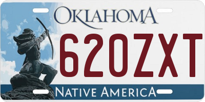 OK license plate 620ZXT
