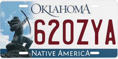 OK license plate 620ZYA