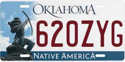 OK license plate 620ZYG