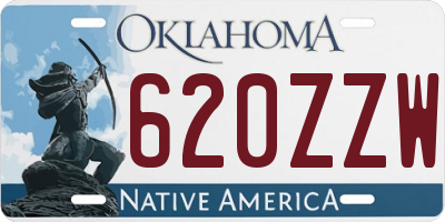 OK license plate 620ZZW