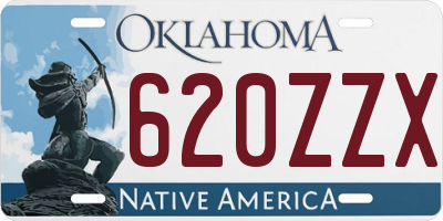 OK license plate 620ZZX