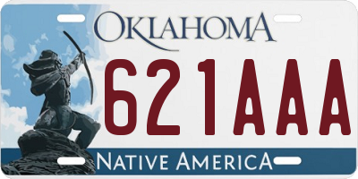 OK license plate 621AAA