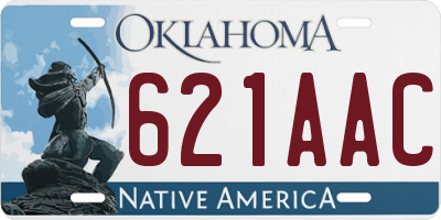 OK license plate 621AAC