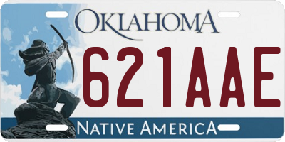 OK license plate 621AAE