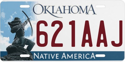 OK license plate 621AAJ