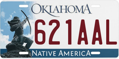 OK license plate 621AAL