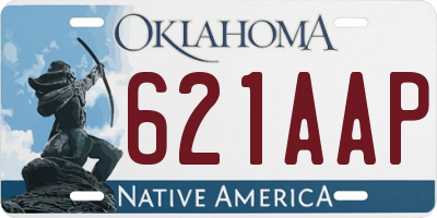 OK license plate 621AAP