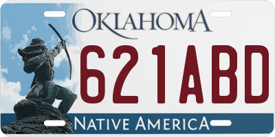 OK license plate 621ABD