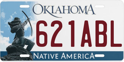 OK license plate 621ABL