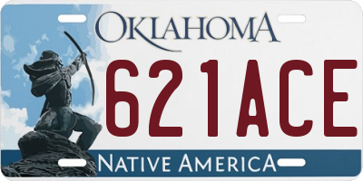 OK license plate 621ACE