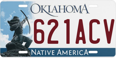 OK license plate 621ACV