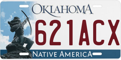 OK license plate 621ACX
