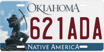 OK license plate 621ADA