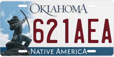 OK license plate 621AEA