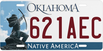 OK license plate 621AEC