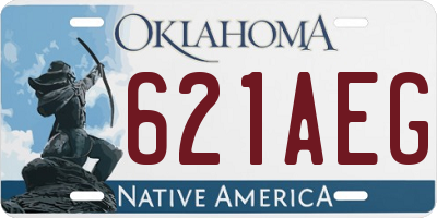 OK license plate 621AEG