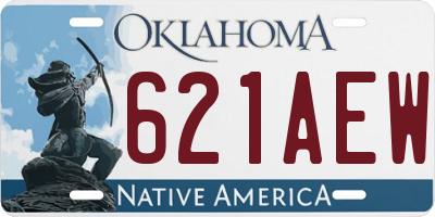OK license plate 621AEW