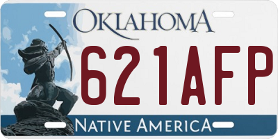 OK license plate 621AFP
