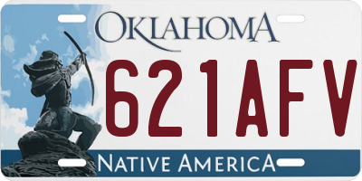 OK license plate 621AFV