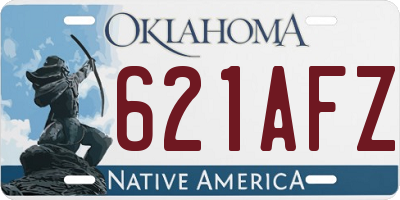 OK license plate 621AFZ