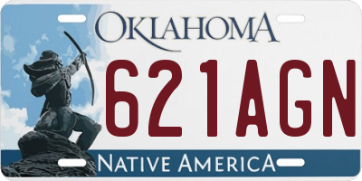 OK license plate 621AGN