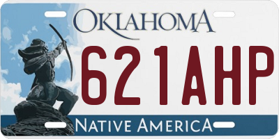 OK license plate 621AHP