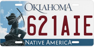 OK license plate 621AIE
