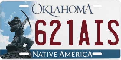 OK license plate 621AIS