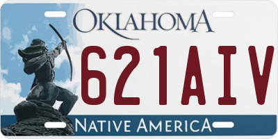 OK license plate 621AIV