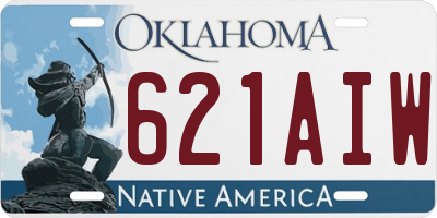 OK license plate 621AIW