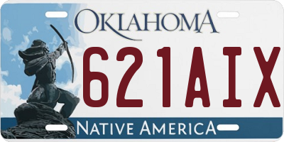 OK license plate 621AIX