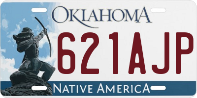 OK license plate 621AJP