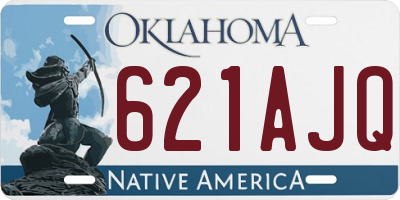 OK license plate 621AJQ