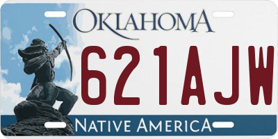 OK license plate 621AJW