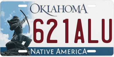 OK license plate 621ALU