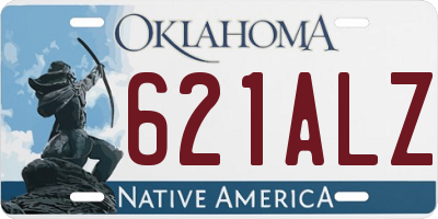 OK license plate 621ALZ