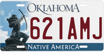 OK license plate 621AMJ