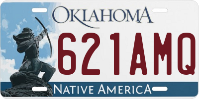 OK license plate 621AMQ
