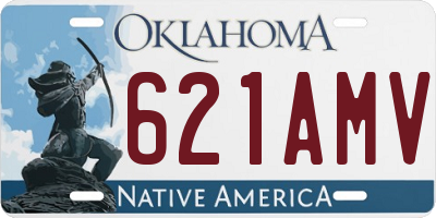 OK license plate 621AMV