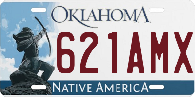 OK license plate 621AMX