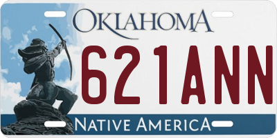 OK license plate 621ANN