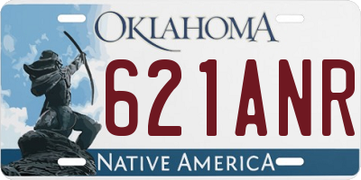 OK license plate 621ANR