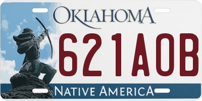 OK license plate 621AOB