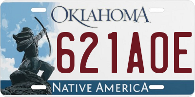 OK license plate 621AOE
